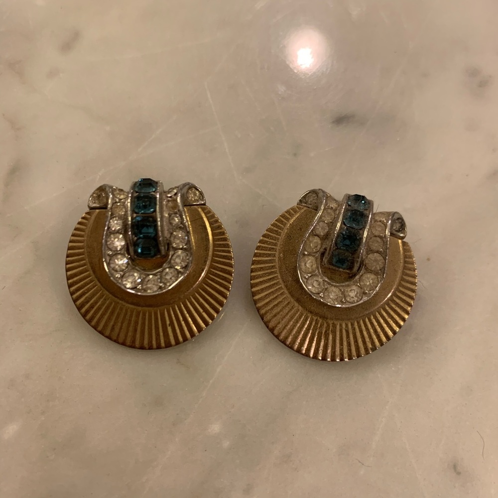 Vintage Gold and Silver Clip On Earrings